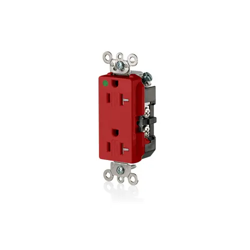 [16362-SGR] Leviton 16362-SGR 20A Decora Plus Duplex Receptacle/Outlet, Hospital Grade, Tamper-Resistant, Self-Grounding