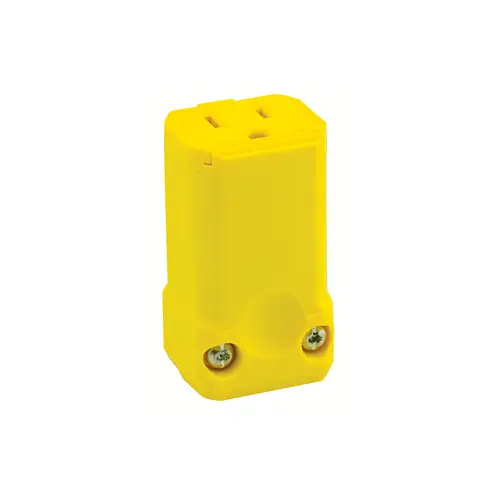 [5259-VY] Leviton 15 Amp, 125 Volt, Straight Blade Connector, Industrial Grade