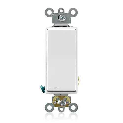[5621-2W] Leviton 20 Amp, Rocker Switch, Single-Pole, Quiet Switch, Commercial Spec Grade 5621-2W
