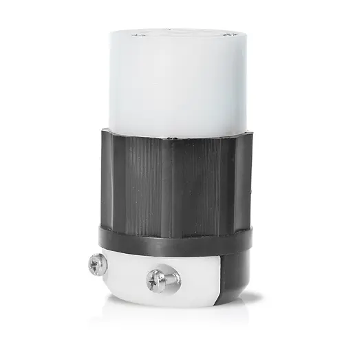 [7101-C] Leviton 20-Amp, 250-Volt, NEMA L2-20P, 2P, 2W, Connector, Locking Blade, Industrial Grade, Non-Grounding, 7101-C, Black