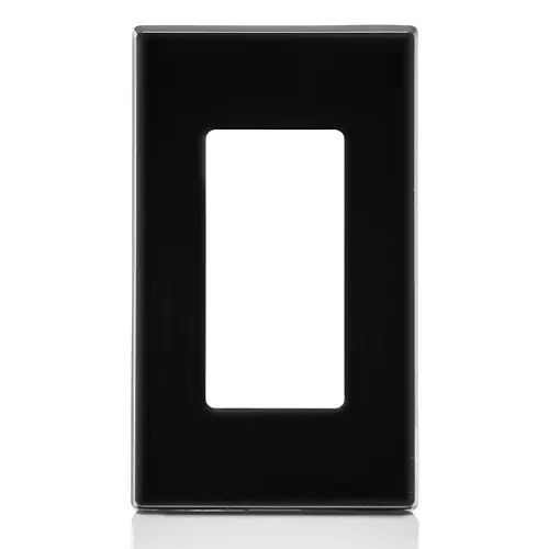 [80301-SE] Leviton 1-Gang Decora Plus Screwless Wallplate Polycarbonate, Black