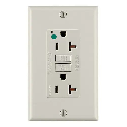 [GFNT2-HGT] Leviton 20 Amp SmartlockPro® GFCI Receptacle/Outlet, Hospital Grade GFNT2-HGT