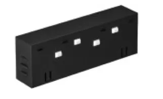 [HB-TrackPart3] 24V Magnetic Track Coupling Connector Aluminum Black Finish
