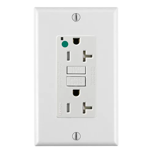 [GFTR2-HGW] Leviton 20 Amp SmartlockPro® GFCI Receptacle/Outlet, Hospital Grade, Tamper-Resistant