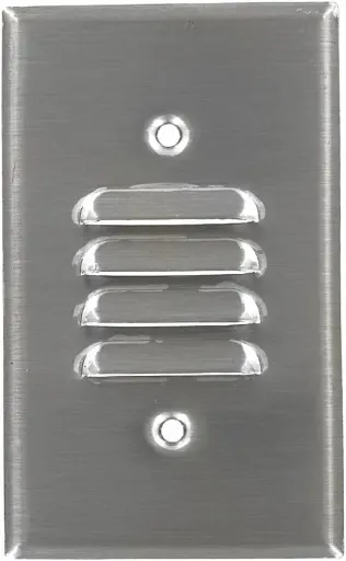 [84080-40] Leviton 84080-40 1-Gang Louvre Device Louvre Wallplate, Standard Size, Strap Mount, Stainless Steel