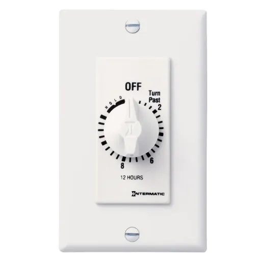 [FD12HHW] Intermatic 12 Hour 125-277 V SPST White w/ Hold For Continuous Duty