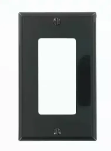 [80401-NE] Leviton 1-Gang Black Decora/Rocker Nylon Standard Wall Plate 80401-NE