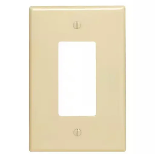 [86601-I] Leviton 1-Gang Decora Wall plate, Oversized, Thermoplastic Nylon, Ivory, 86601-I