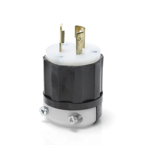 [2311] Leviton Locking Plug, 20 Amp, 125 Volt, Extra-Heavy Duty Industrial Grade, Black & White