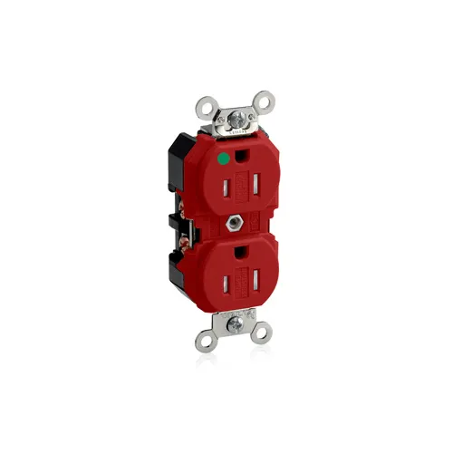 [8200-SGR] Leviton 8200-SGR 15A Duplex Receptacle/Outlet, Hospital Grade, Tamper-Resistant, Self-Grounding