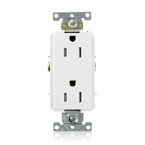 [TDR15-W] Leviton Tamper-Resistant Decora Plus Receptacle, 15 Amp, 125 Volt TDR15-W
