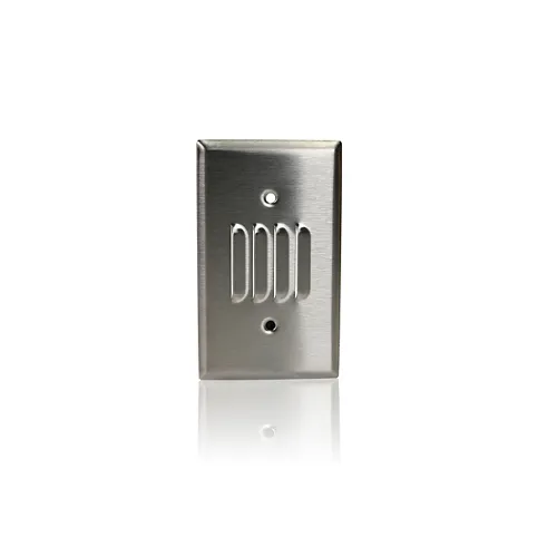 [84079-40] Leviton 1-Gang Louvre Wallplate, Standard Size, Non-Magnetic Stainless Steel 84079-40