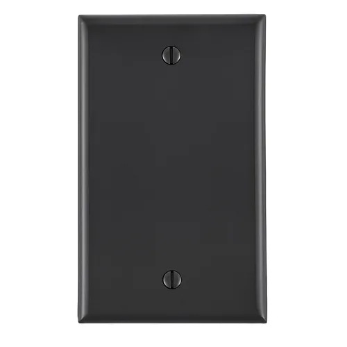 [80714-E] Leviton 1-Gang Blank Wallplate, Standard Size, Thermoplastic Nylon, Black 80714-E