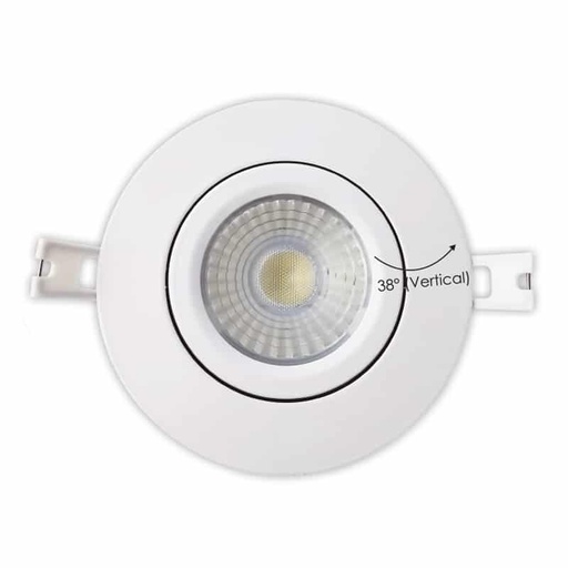 [VO-GRP4W10-120-D-5WY / BN / Slim] Votatec LED Recessed Luminaire 4-inch Gimbal White 10W 5000K 120V - VO-GRP4W10-120-D-5WAY/ BN / Slim Thin Down Light