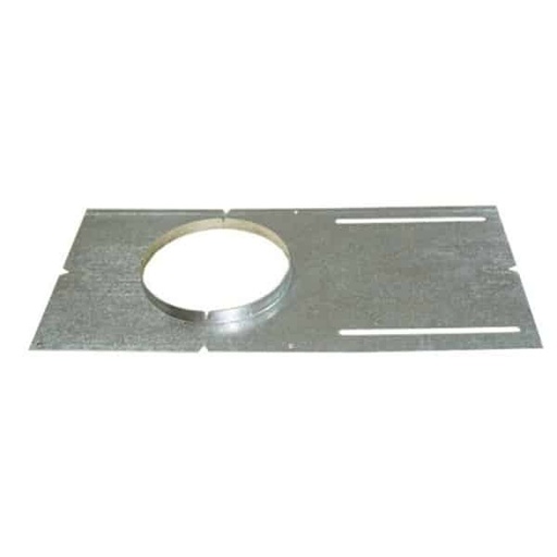 [PL- 4"- LIP] Votatec Galvanized plate with LIP ,for 4" recessed LED , With Ruler 13-3/16" x 6.5"