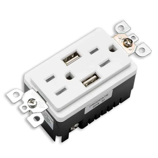 [BAA-023 /WH] Votatec BAA-023-WH Tamper Resistant USB Charger & Duplex Receptacle