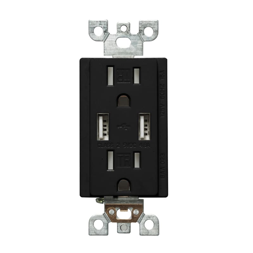 [BAA-023 /BK] Votatec BAA-023-BK Tamper Resistant USB Charger & Duplex Receptacle