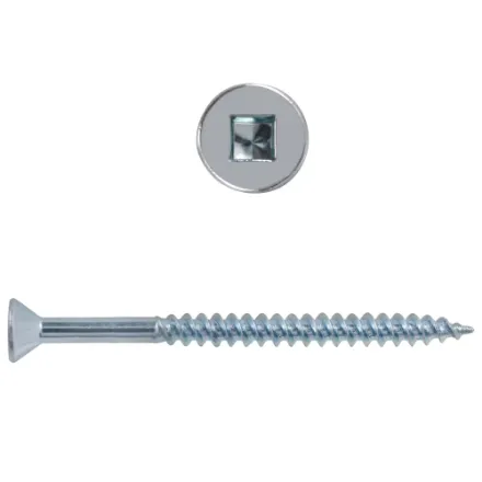 [SDFI2T040Z] #10 x 2-1/2-in Flat Head Square Drive Steel Wood Screws, Zinc-Plated, 100pcs