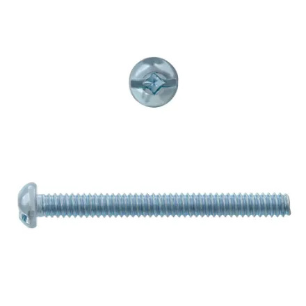 [MDCRCE024Z] #6-32 x 1-1/2 -in Round Head Square Drive Steel Machine Screws, Zinc-Plated, 100pcs