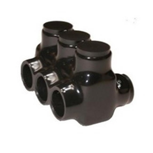 [97683] Morris 97683 Black Insulated Multi-Cable Connector - Dual Entry 3/0-6AWG 2.1 in.